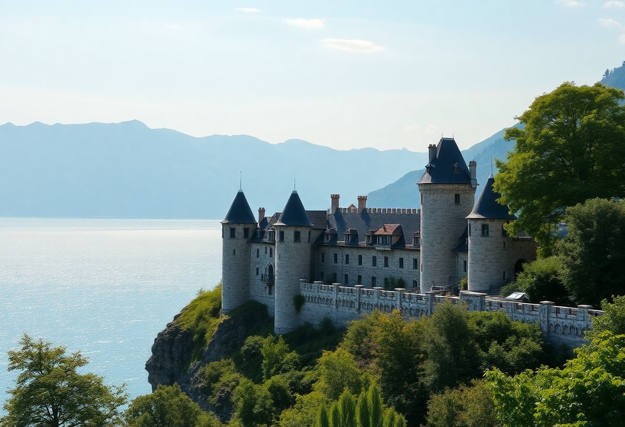 fairytale fortress by lake geneva