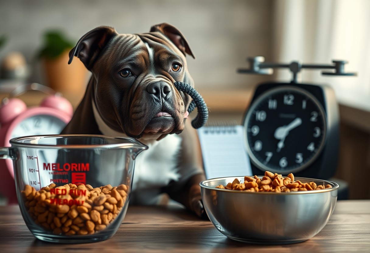 how much should an american bully eat hkm