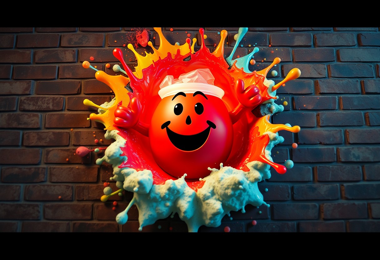 koolaid mans catchphrase when bursting through wall qwc