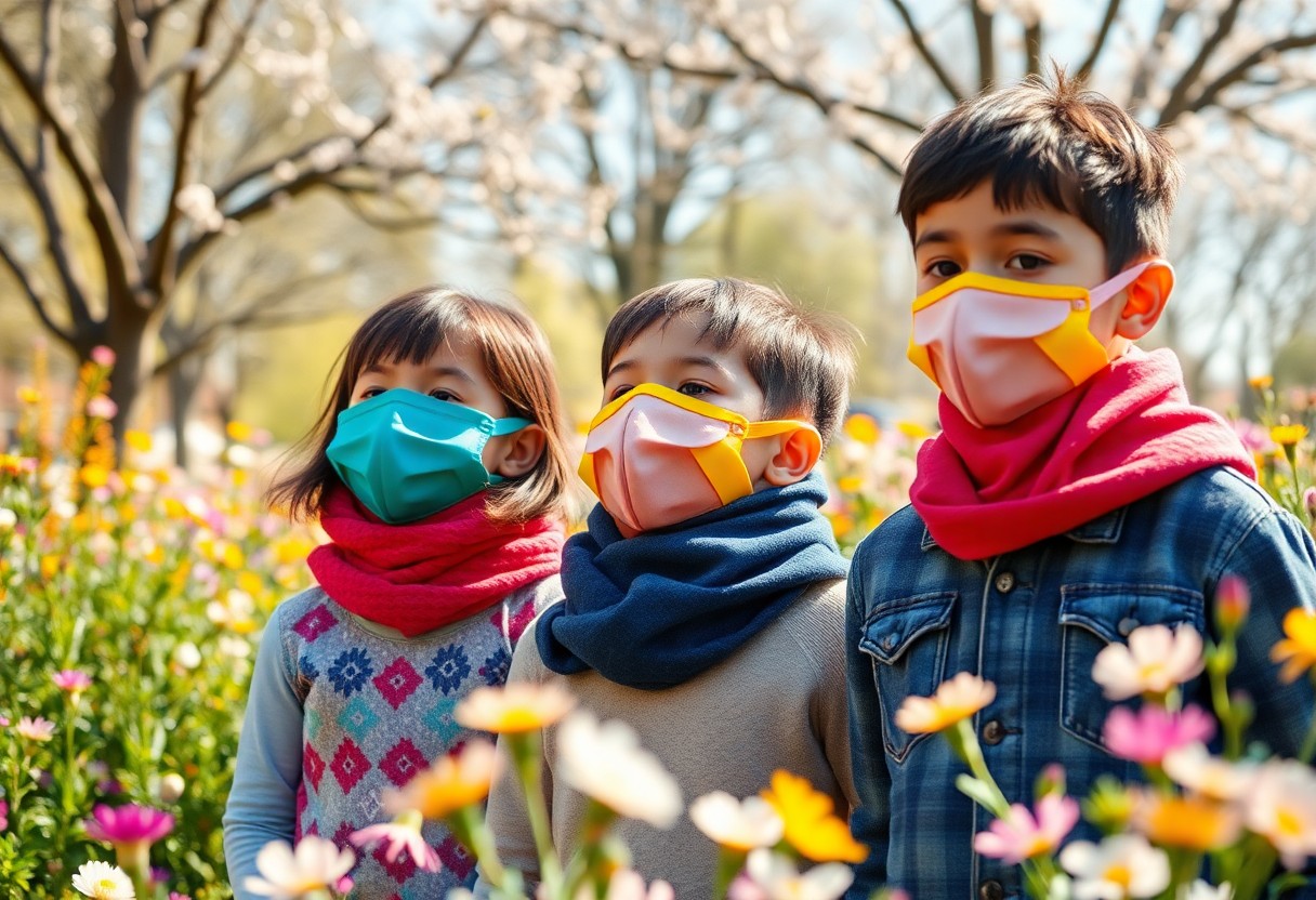 mascherine per bambini protezione da pollen e allergie
