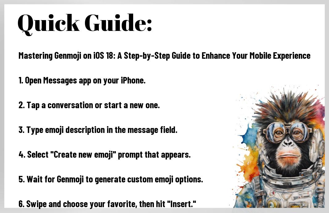 mastering genmojo on ios 18 a guide mup