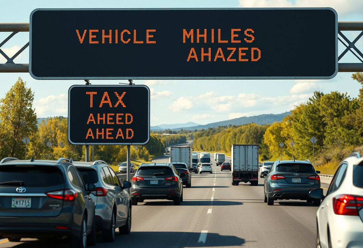 vehicle miles traveled taxes rollout across states dlu