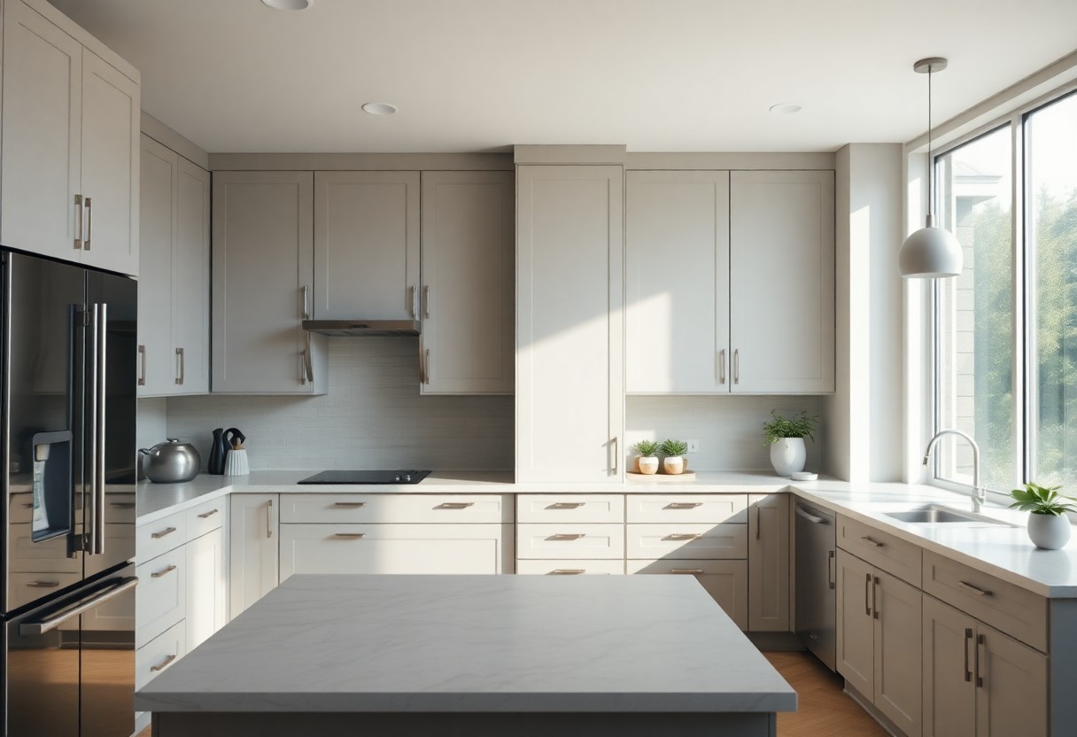 20+ Beautiful Light Gray Kitchen Cabinet Ideas