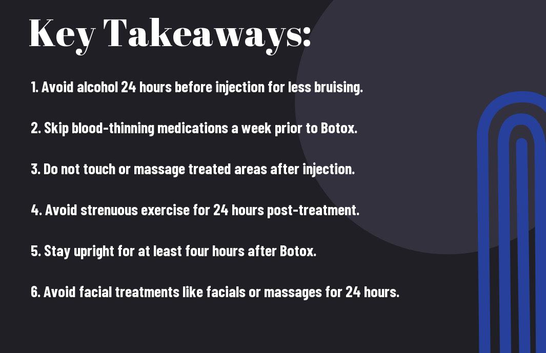 avoid these things before and after botox rvu