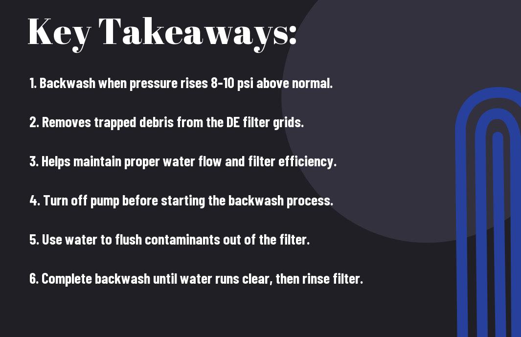 backwashing a pool de filter when and how