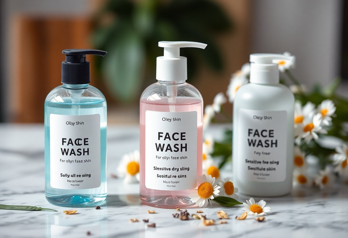 Find the best face wash for oily, dry, or sensitive skin types.