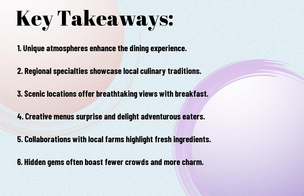 best offbeat breakfast nooks for foodies