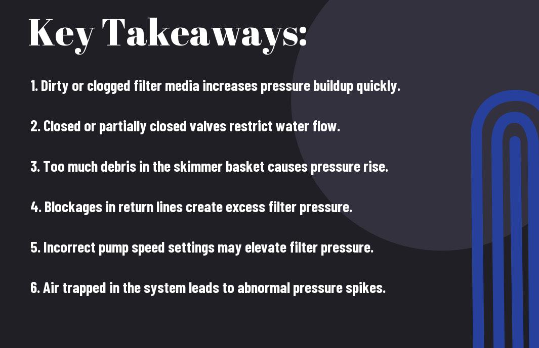 causes of high swimming pool filter pressure jft