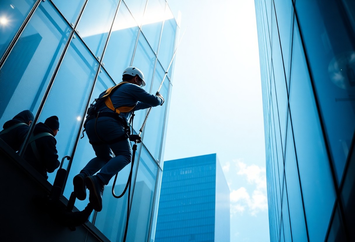 skyscraper window cleaner