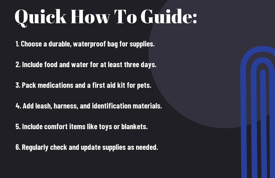 creating a pet emergency go bag