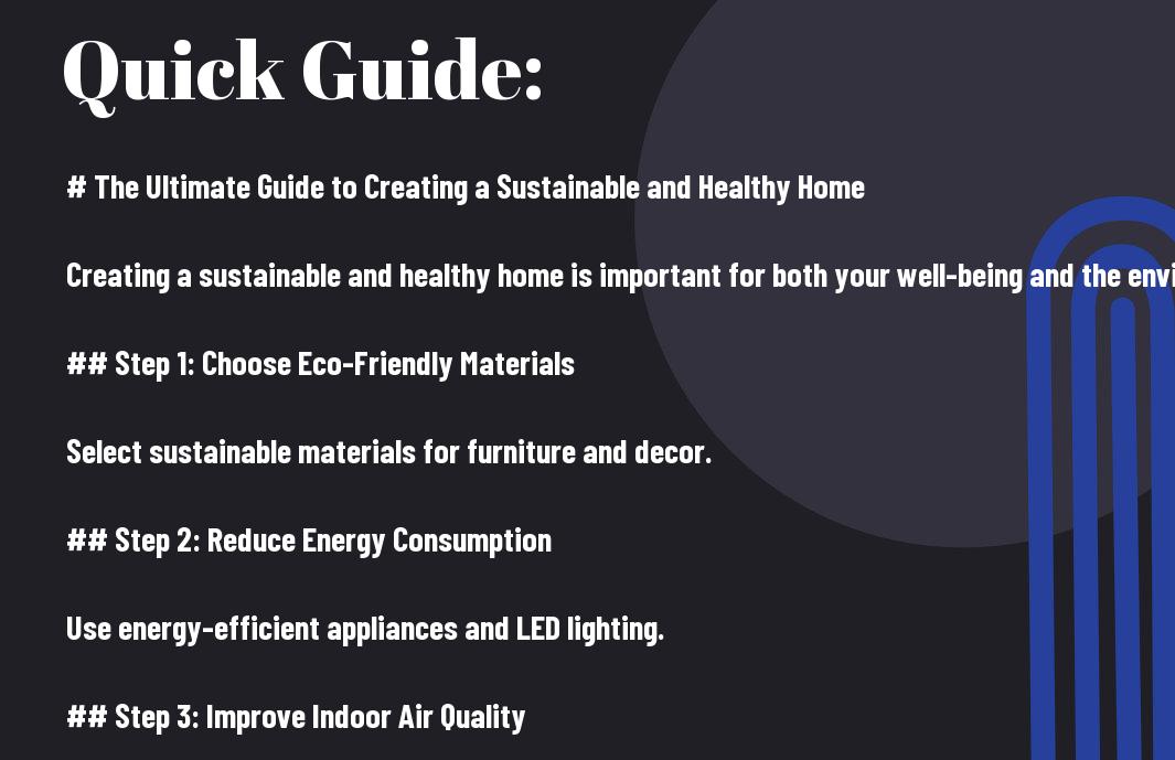 The Ultimate Guide to Creating a Sustainable and Healthy Home – Healthy ...