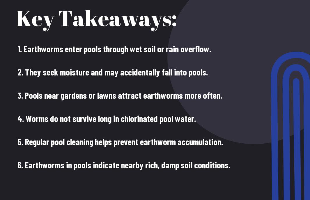 earthworms in my swimming pool how why kzo