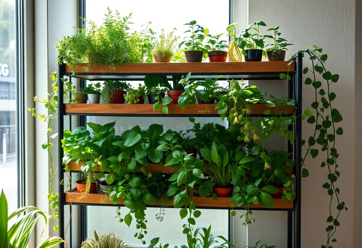 A creative indoor vertical garden