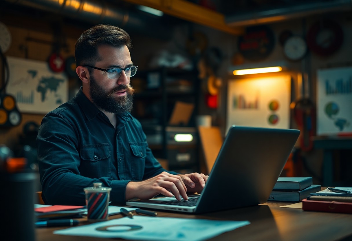 A social media expert working on content creation for a trade business.
