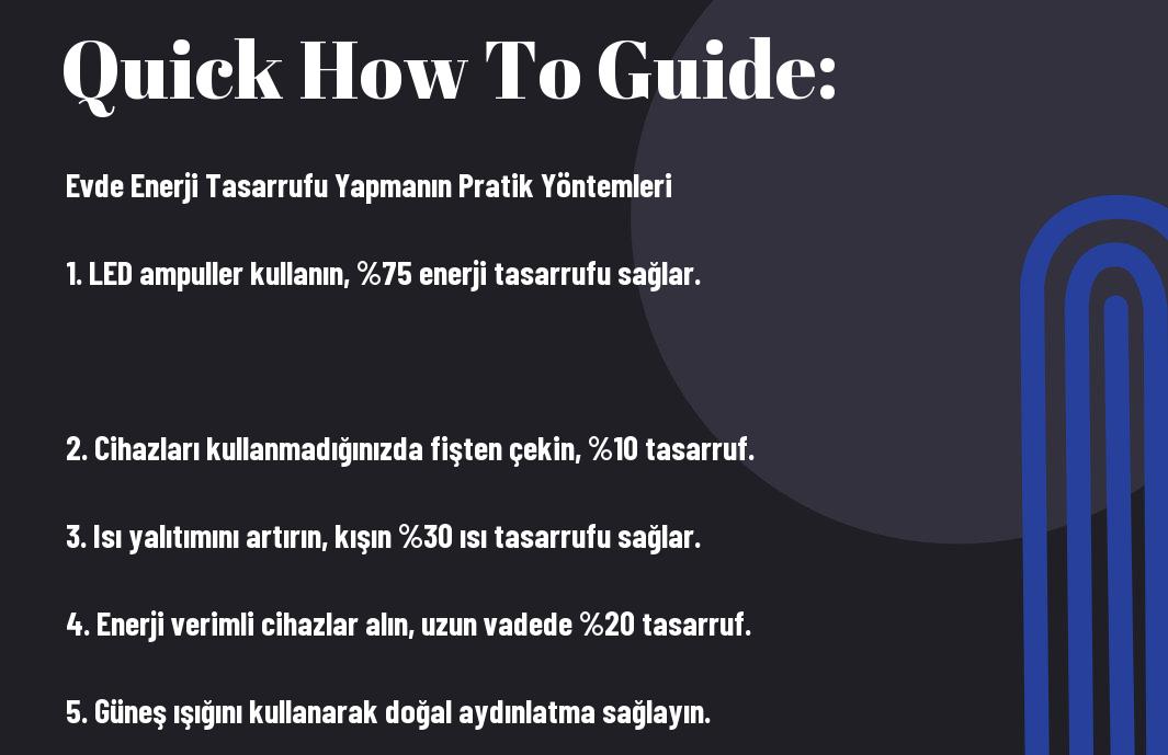 Evde enerji tasarrufu yapman n pratik yontemleri lnz