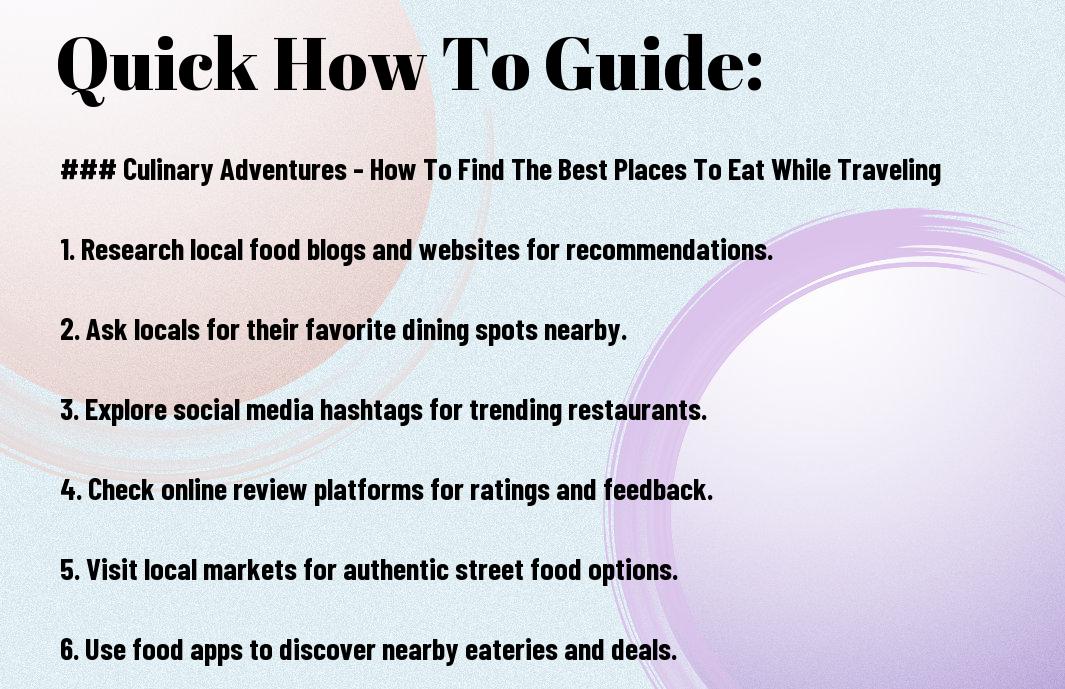 finding the best places to eat while traveling alk