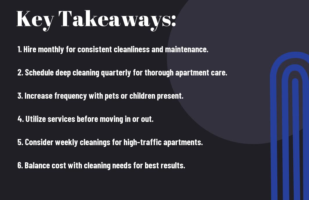 frequency of hiring apartment cleaning in frisco ajt