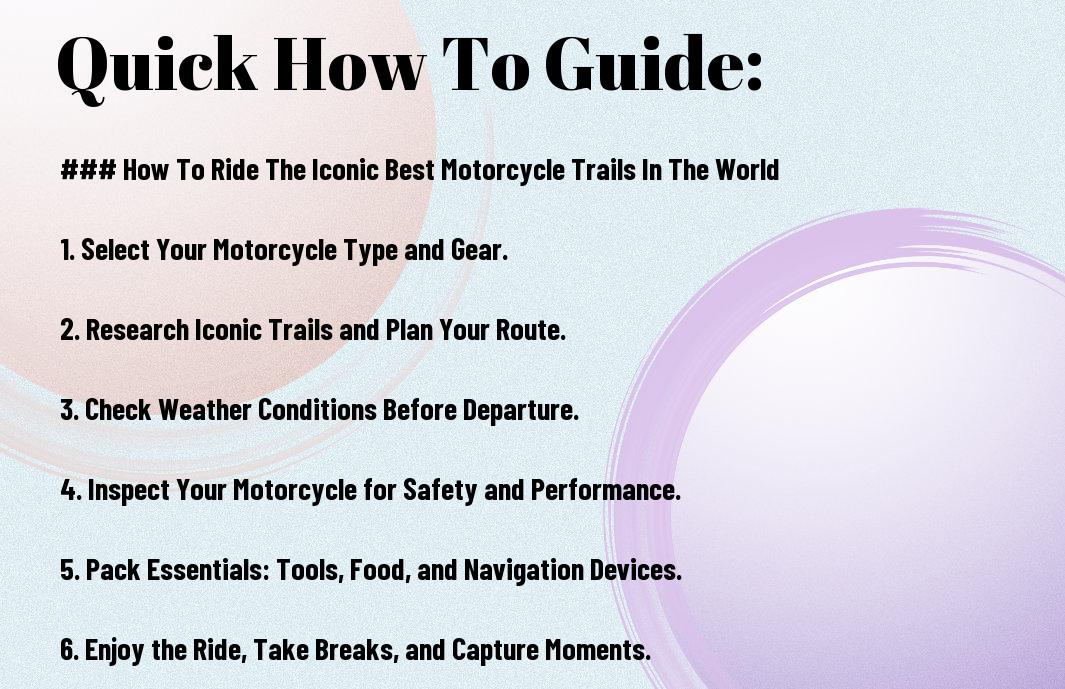 How To Ride The Iconic Best Motorcycle Trails In The World - A Comprehensive Guide 1 guide to riding the worlds best motorcycle trails rql