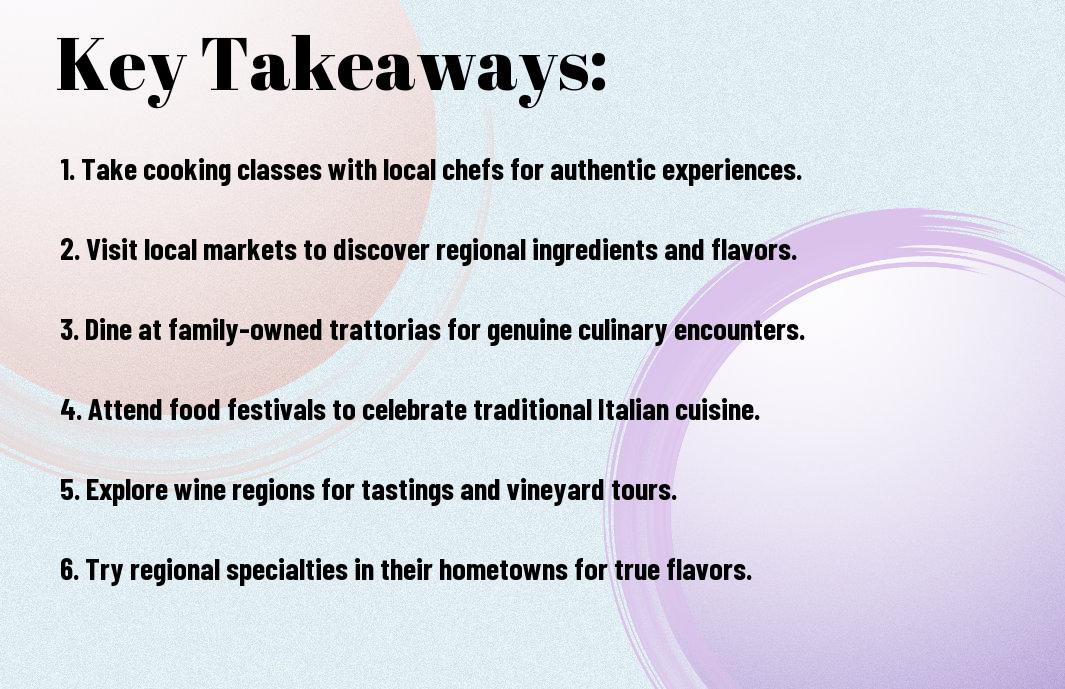 immerse in italian culture culinary travel tips doj
