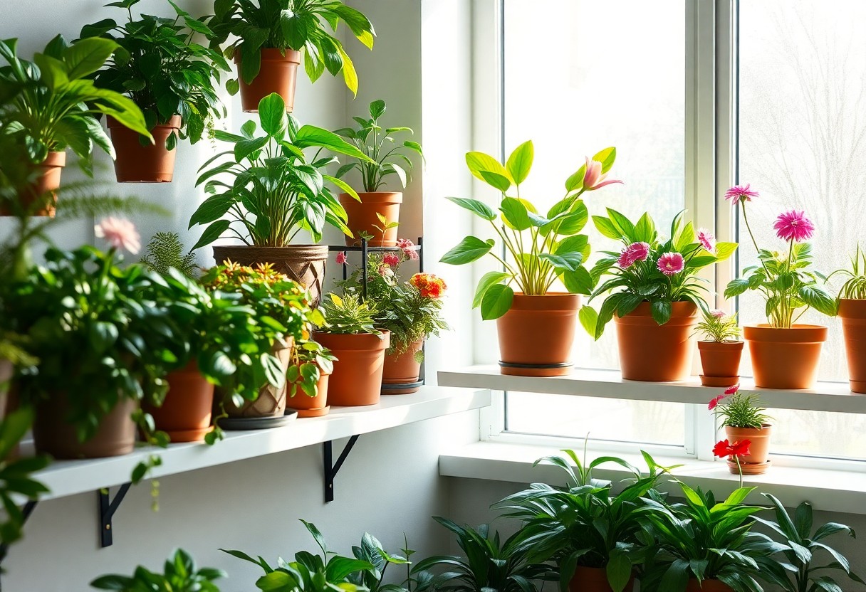 Mold-reducing container plants for home