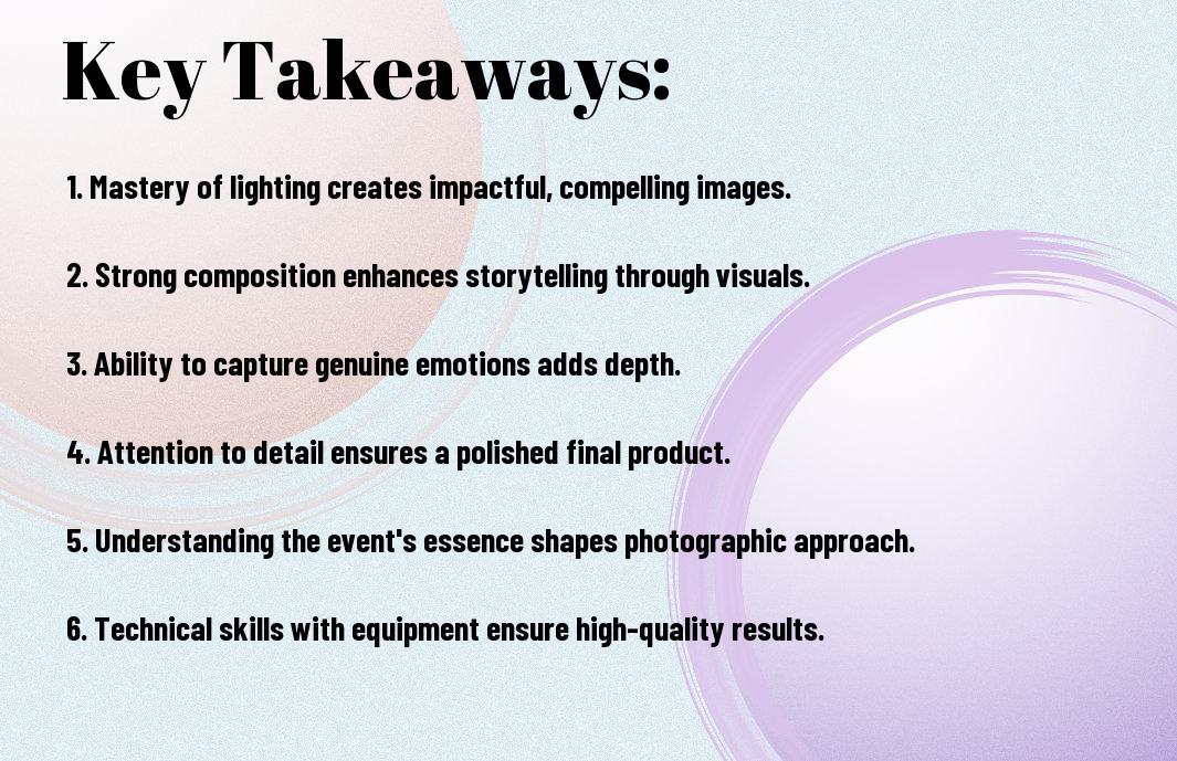 key elements of stellar event photography dsf