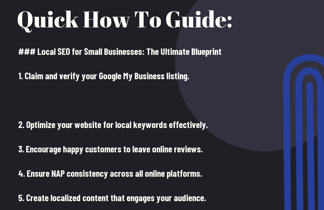 Local SEO for Small Businesses Local SEO for Small Businesses