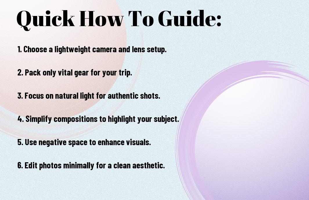 minimalist how to principles for clean travel photography