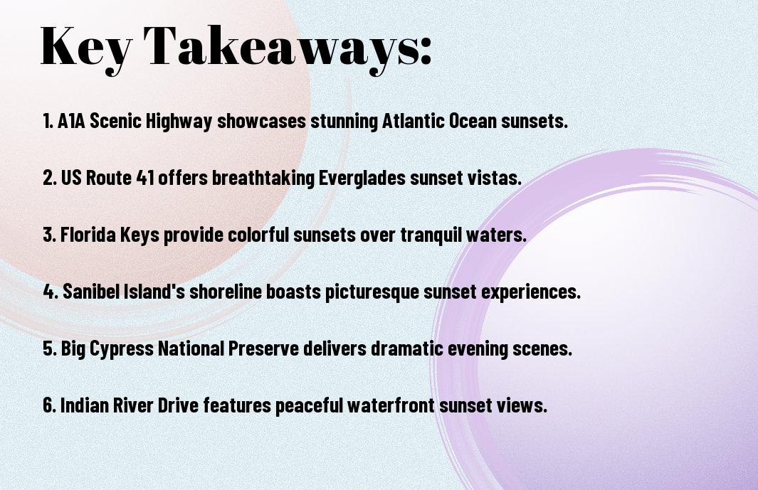 top florida routes for stunning sunset views oru