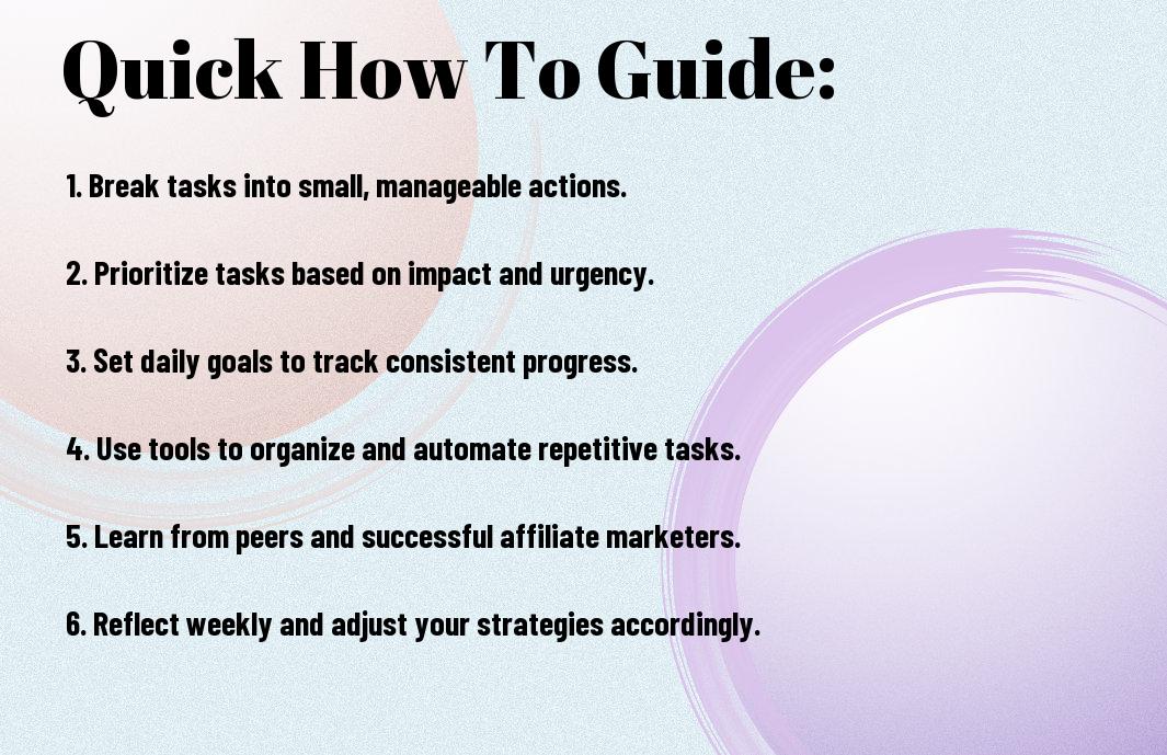 Transform overwhelm into progress 3 steps for new affiliates fvl