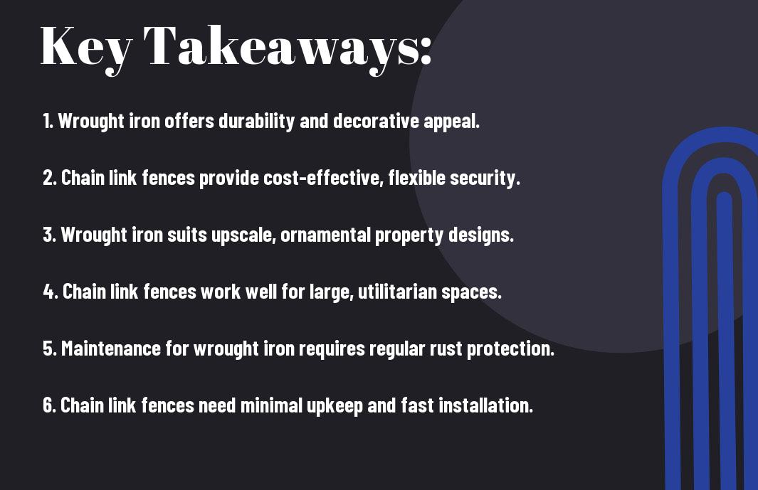 Wrought Iron Vs Chain Link Fences Choosing Options Key